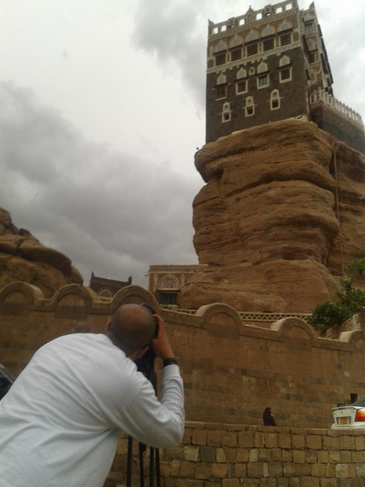 Filming at Dar al-Hajar, Yemen